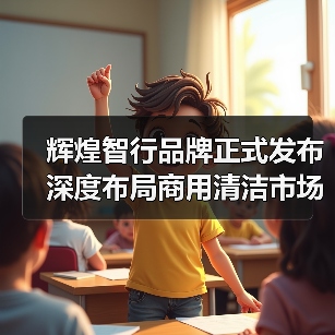 辉煌智行品牌正式发布 深度布局商用清洁市场
