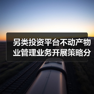 另类投资平台不动产物业管理业务开展策略分析（图1）